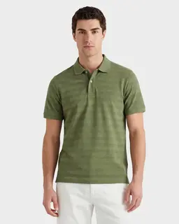 Gant Bawełniane Polo Męskie W Paski Z Krótkim Rękawem Regular Fit