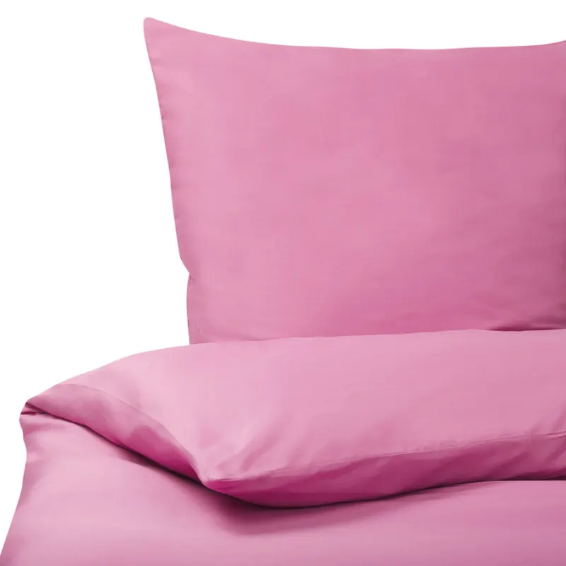 Komplet pościeli jednolity harmonridge 200x220 cm bawełna satynowa różowy
