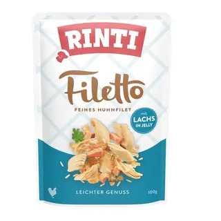 RINTI Filetto Filet z kurczaka z łososiem - mokra karma dla psa - 100g