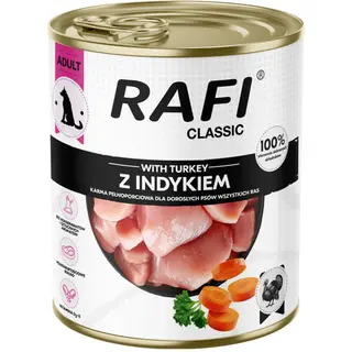 Karma mokra dla psa Rafi Classic z indykiem 800 g