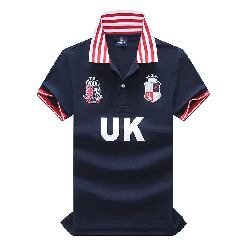 UK Menswear Short Sleeved Polo T-Shirt 2026 Summer New Designer Sports Royal Leisure Collar Tee Shirt for Men