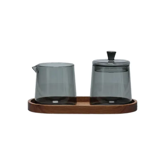 Dzbanek na mleko i cukiernica S|P Collection Luma Grey, 230 ml