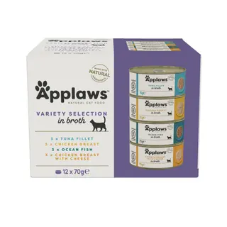 APPLAWS Mix smaków w rosole Box - mokra karma dla kota - 12x70g