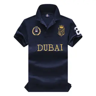 TS 2026 Dubai Polo Shirt for Men 100% Cotton Breathable Oversize 6XL Golf Summer Clothing High Quality Shorts Collar T-Shirt