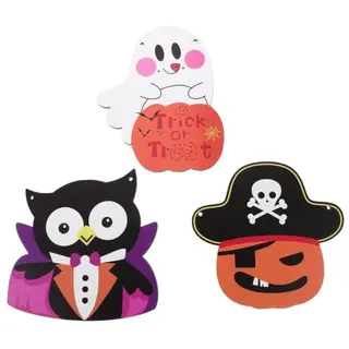 Drewniane dekoracje wiszące, zestaw 3 szt., Halloween