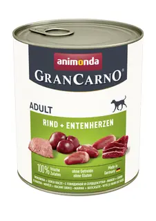 ANIMONDA GranCarno Adult Wołowina i kacze serca - mokra karma dla psa - 400g