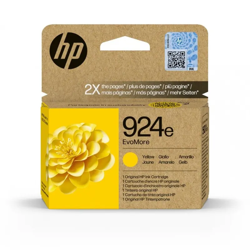 HP Tusz 924e Yellow 4K0U9NE