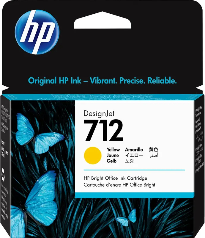Żółty wkład atramentowy HP 712 DesignJet 29 ml