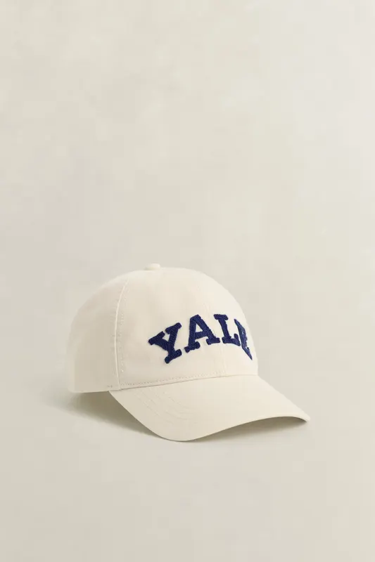 Gant Bawełniana Czapka Z Daszkiem Yale Męska Kremowa