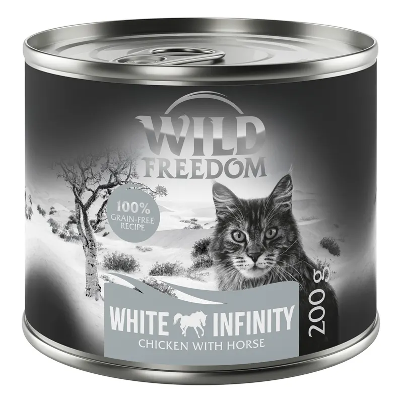 Wild Freedom Adult, 6 x 200 g - bezzbożowa receptura - White Infinity - Kurczak i konina
