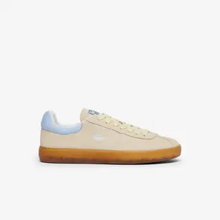 Lacoste Damskie Zamszowe Sneakersy Baseshot Beżowy
