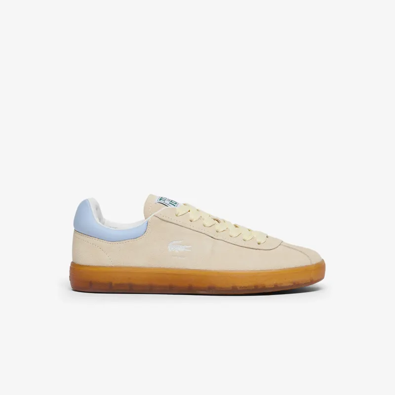 Lacoste Damskie Zamszowe Sneakersy Baseshot Beżowy