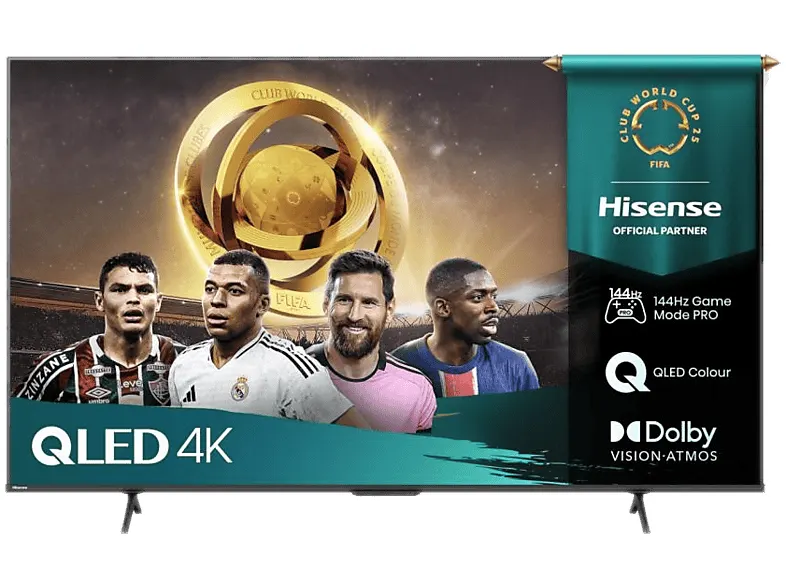 Telewizor QLED HISENSE 65E7Q Pro 65" 4K 144Hz VIDAA Smart OS Al Upscaler Czarny