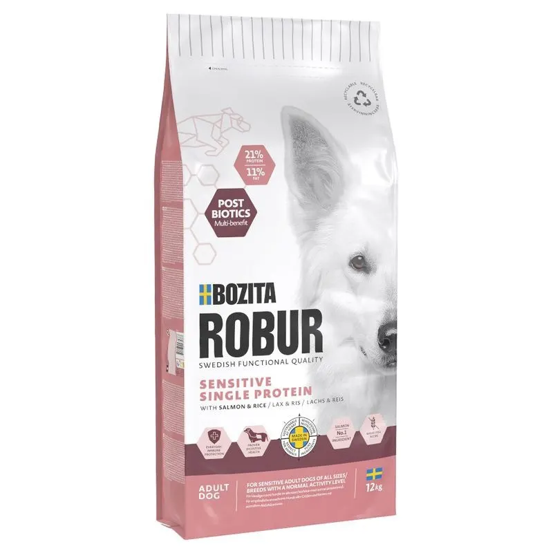 BOZITA Robur Adult Sensitive Single Protein Salmon Mono – sucha karma dla psa – 12kg
