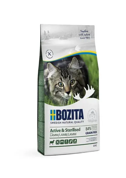 BOZITA Sucha karma dla kota Active Sterilised Jagnięcina BEZ ZBÓŻ 10kg