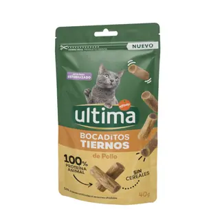 Ultima Snacks delikatne kawałeczki z kurczakiem - 3 x 40 g
