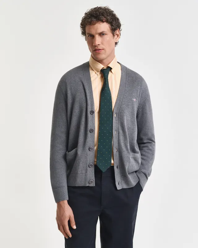 Gant Sweter Męski Zapinany Na Guziki Z Długim Rękawem Regular Fit