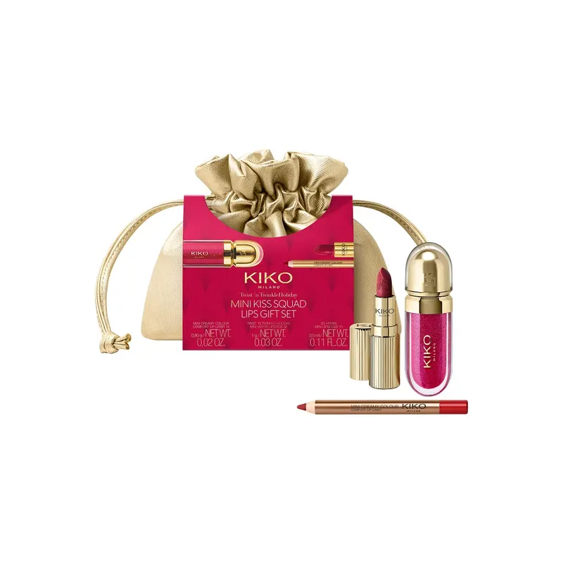Kiko Milano Zestaw Prezentowy Twist 'N Twinkle Holiday Mini Kiss Squad Lip Gift Set 02