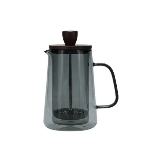 Dzbanek do kawy ze szklanym filtrem i pokrywką S|P Collection Luma Grey, 350 ml