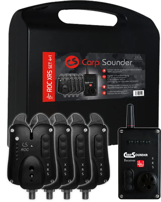 Sygnalizator brań Carp Sounder ROC XRS ACC zestaw 4+1 różne kolory kolory