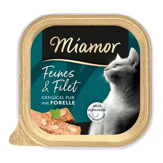 Miamor Feines & Filet, 16 x 100 g - Drób i pstrąg