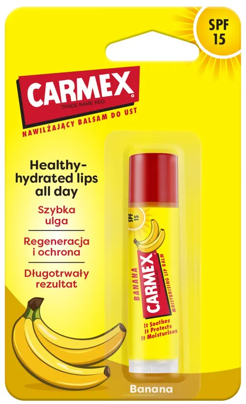 CARMEX Nawilżający Balsam do Ust w Sztyfcie z Filtrem SPF15 Banana