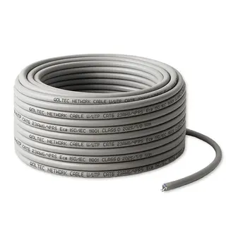 Qoltec Kabel patchcord sieciowy skrętka UTP | Miedziany Cu | CAT6 | Highspeed 1Gb/s | LAN | 50m | Szary