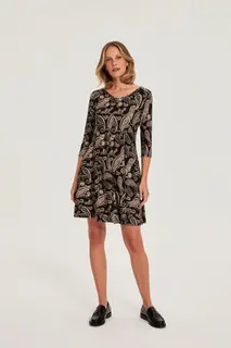Sukienka z wzorem paisley czarna