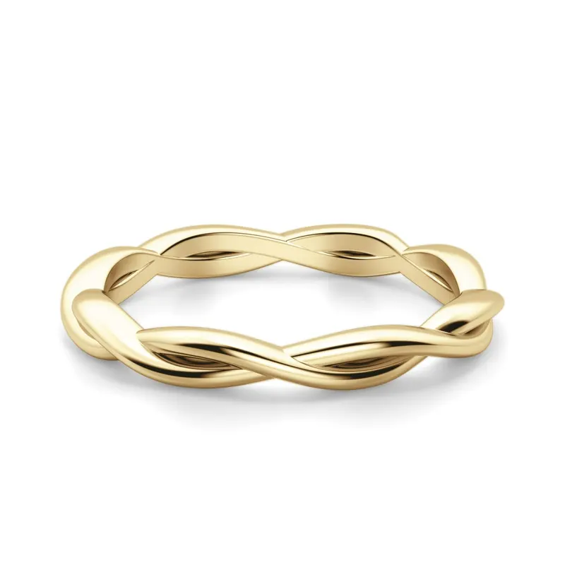 Obrączka Ślubna Woven 585 Żółte Złoto (14K)