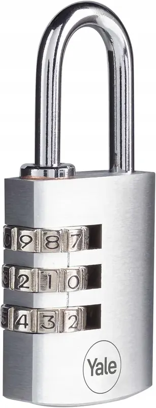 KŁÓDKA SZYFROWA MOSIĘŻNA CHROMOWANA 32MM 1000 KOMBINACJI