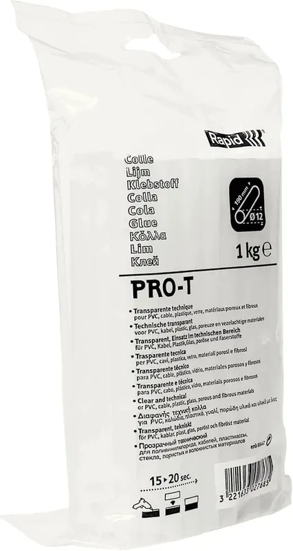 Rapid Pro-T wkłady klejowe przezroczyste 50 sztuk do pistoletu na gorąco