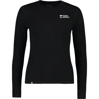 Mons Royale Cascade Merino Base Layer, koszulka termoaktywna, damska, czarna