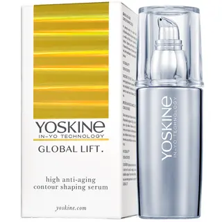 Yoskine Global Lift. zaawansowane serum przeciwzmarszczkowe liftingujące owal twarzy z technologią 4D Global-Lift™, kwasem hialuronowym, kolagenem, pullulanem i oligosacharydami z cykorii 30 ml