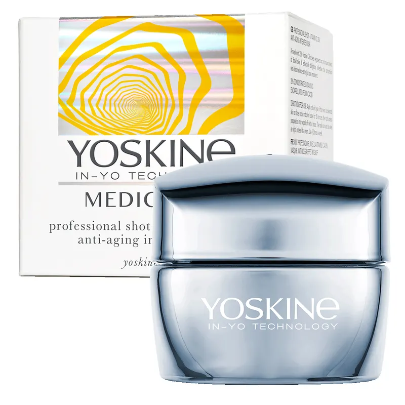 Yoskine Medical C. Profesjonalny Shot z Witaminą C 20% przeciwzmarszczkowa maska do twarzy z kapsułkowym kwasem ferulowym i niacynamidem 50 ml
