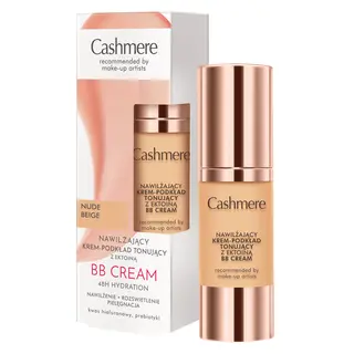 Cashmere BB Nude Beige nawilżający krem-podkład tonujący z ektoiną, kwasem hialuronowym, prebiotykami, gliceryną i witaminą E 30 ml