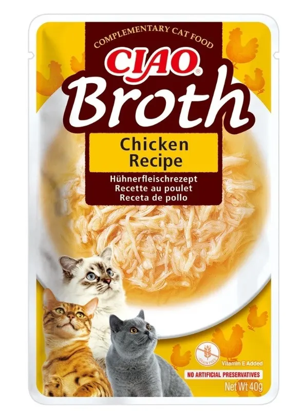 INABA Ciao Broth Chicken Kurczak w rosole Mono - przysmak dla kota - 40g