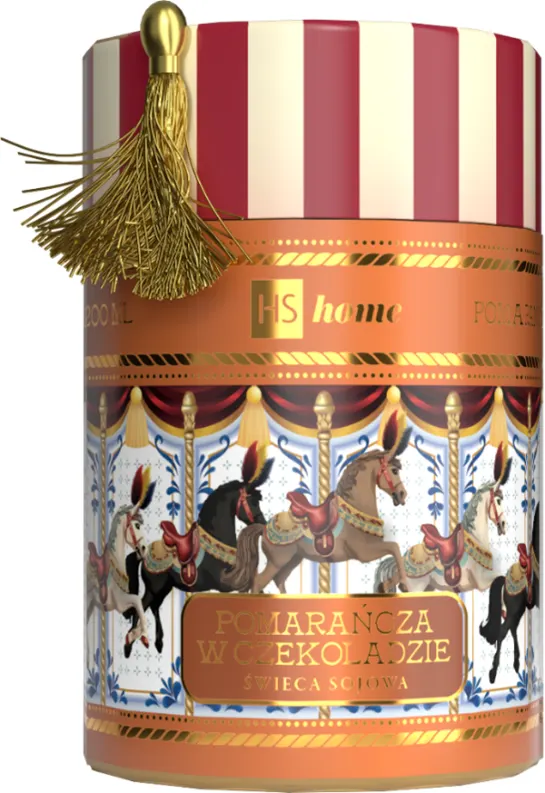 HISKIN Karuzela Świeca Sojowa Pomarańcza w Czekoladzie 200ml