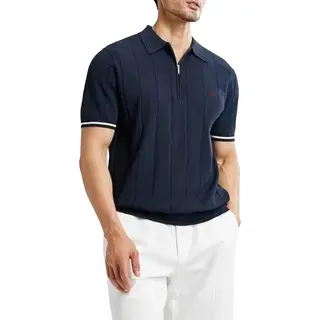 CHCH Men's T Shirt Short Sleved Polo Shirt Zipper Collar Embroidery Design Fashion Casual Men Polo Shirts Daily Tops Men T Shirt