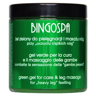 BÓL NÓG - CIĘŻKIE ZMĘCZONE NOGI Żel zielony z ekstraktem z miłorzębu japońskiego 250 g BINGOSPA