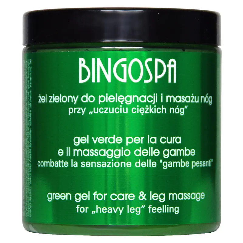 BÓL NÓG - CIĘŻKIE ZMĘCZONE NOGI Żel zielony z ekstraktem z miłorzębu japońskiego 250 g BINGOSPA