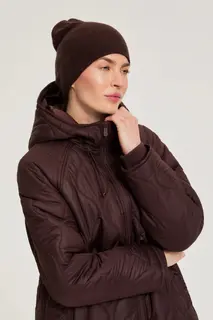 Czapka beanie brązowa