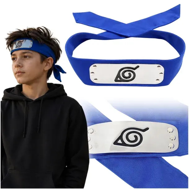 OPASKA OCHRANIACZ NARUTO ANIME KAKASHI NINJA COSPLAY HALLOWEEN NIEBIESKA