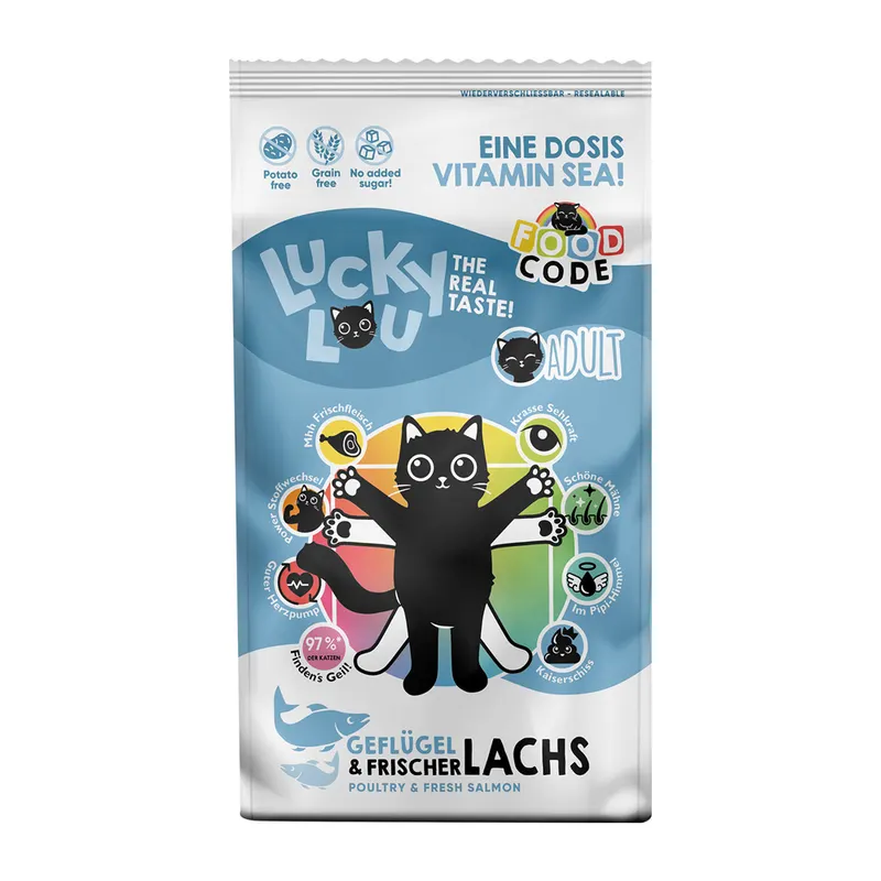 Lucky Lou Adult, drób i łosoś - 340 g