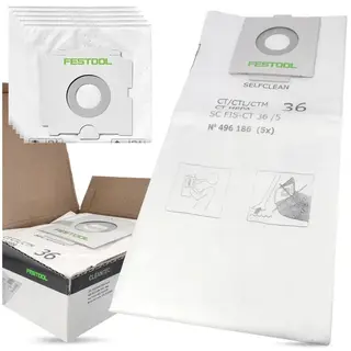 5x WORKI FESTOOL 496186 SC FIS-CT 36/5 ODKURZACZA CT 36 CTM 36 SELFCLEAN