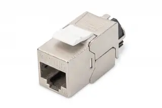 Digitus Moduł (gniazdo) Keystone RJ45 (8P8C) kat.6A, STP, ekranowany, stalowy, opaska czarna, beznarzędziowy