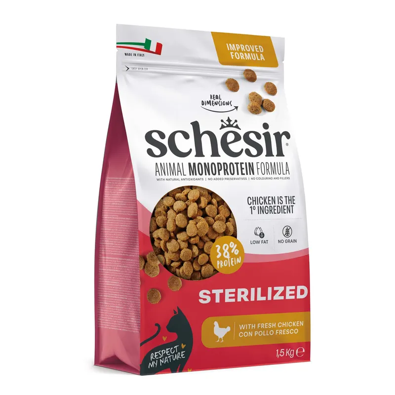 Schesir Sterilized & Light z kurczakiem - 3 x 1,5 kg