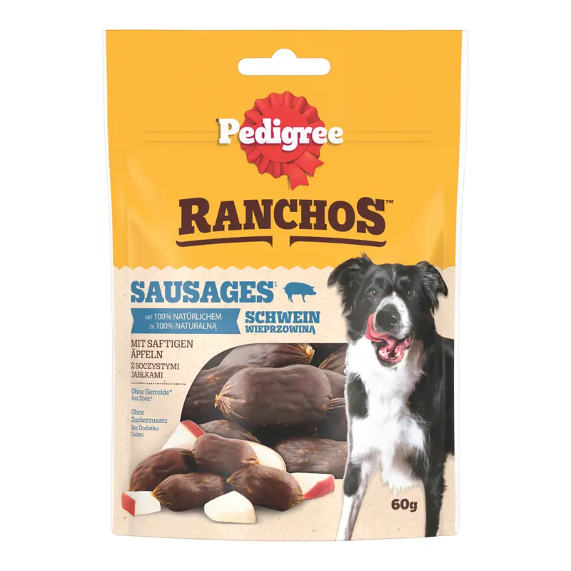 Pedigree Ranchos Sausages - Wieprzowina z jabłkiem, 60 g