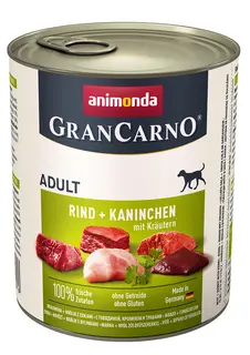ANIMONDA GranCarno Adult Wołowina, królik i zioła - mokra karma dla psa - 800g