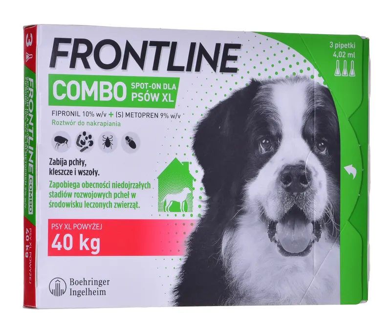 FRONTLINE Combo Spot-on XL - krople przeciw pasożytom dla psa - 3 x 4,02 ml