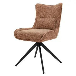 ML-Design Krzesla do jadalni i kuchni obrotowe 360 stopni zestaw 2, tapicerowane z poduszka ledzwiowa, fotel z nogami ze stali, regulowane nozki, no..